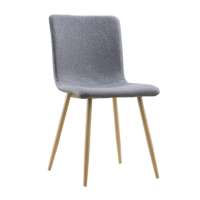 Factory OEM ODM Custom Home Furniture Elegant Modern Fabric Dining Chairs With Metal Legs