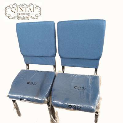 Wholesale furniture China New Products cheap stackable padded metal church chairs